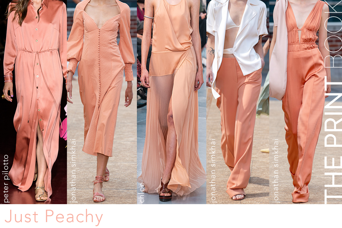 beautiful peach for runway color trends ss20